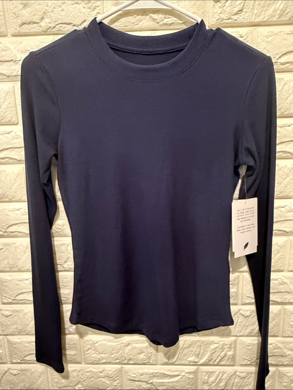 Magaschoni Navy Long-Sleeve Crewneck Tee